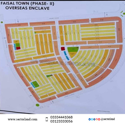 Faisal Town Phase 2 Overseas Enclave Map